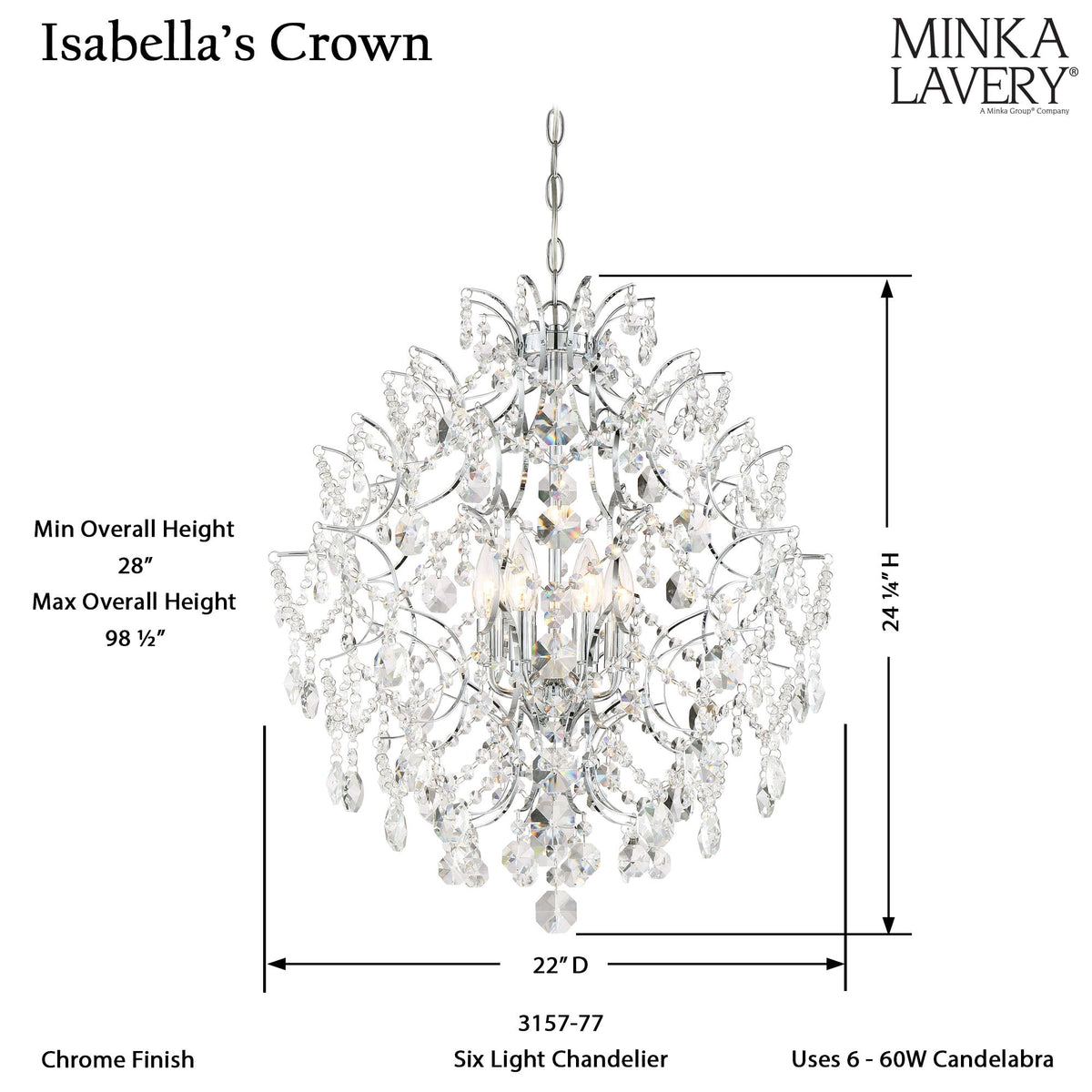 Open Box - Minka Lavery 3157-77 - Chandeliers Indoor Lighting