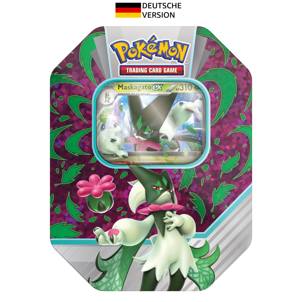 Pokémon - Trading Card Game: Tin-Box Paldea Partner: Maskagato-ex (1 Holographic Promo Card & 4 Booster Packs)