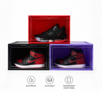 5PCS Plastic Shoe Boxes Stackable Sneaker Display Storage Containers Transparent Door