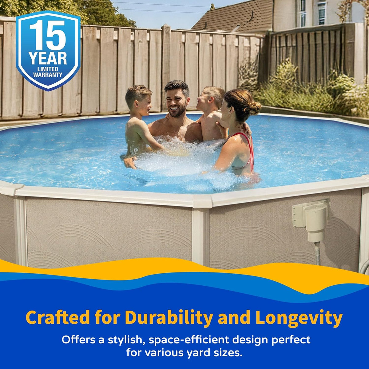 27' x 52" Round Belize Above Ground Swimming Pool