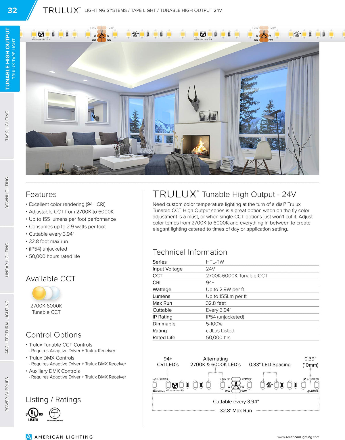 Open Box - American Lighting HTL-TW - Under Cabinet Indoor Lighting