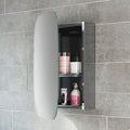 Copenhagen 1 Door Oval Non Illuminated Mirror Cabinet - 600mm x 450mm
