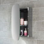Copenhagen 1 Door Oval Non Illuminated Mirror Cabinet - 600mm x 450mm