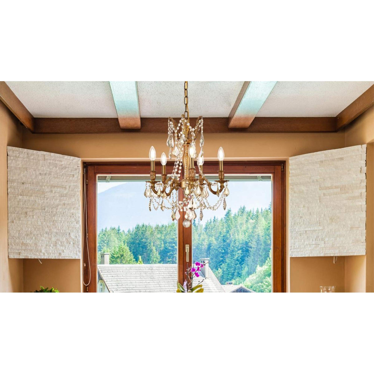Open Box - Elegant Lighting 9205D18FG-GT/RC - Chandeliers Indoor Lighting