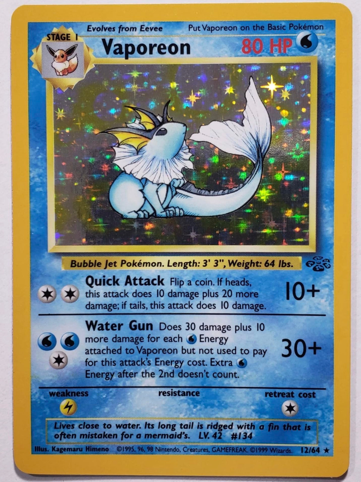Pokemon - Vaporeon (12) - Jungle - Holo