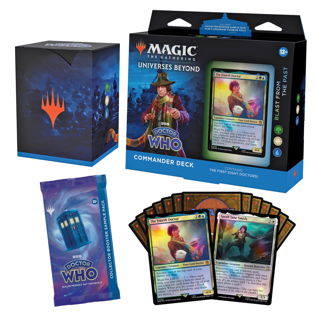 Magic: The Gathering Doctor Who Commander Deck Bundle – Includes All 4 Decks (1 Masters of Evil, 1 Blast from The Past, 1 Timey-Wimey, and 1 Paradox Power Deck Set)