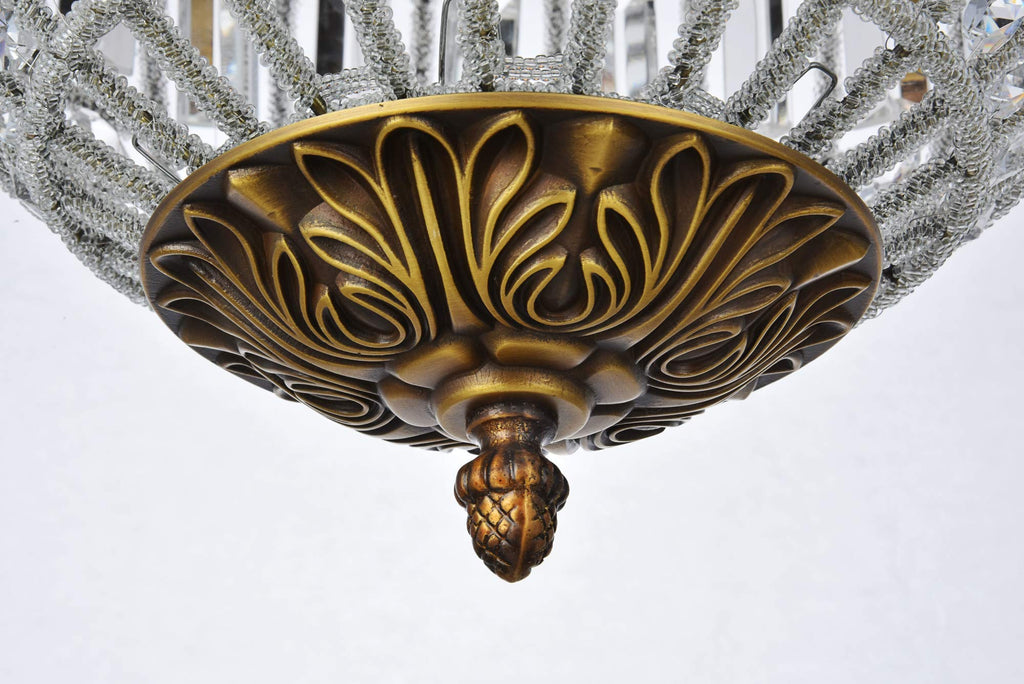 Open Box - Elegant Lighting 1205D12FG/RC Olivia 12" Wide Single Light Pendant from the Urban Classics Collection