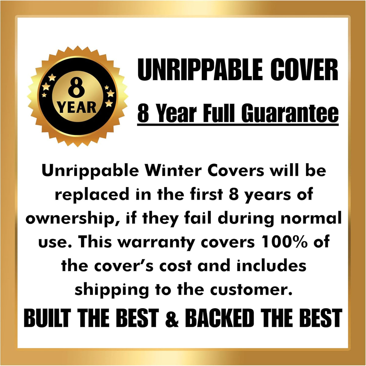 16' x 25′ Oval Frostguard Premium Winter Cover – Unrippable Waterproof and Weatherproof Fabric