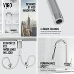 Open Box - Vigo VG02008MBS - Kitchen Faucet