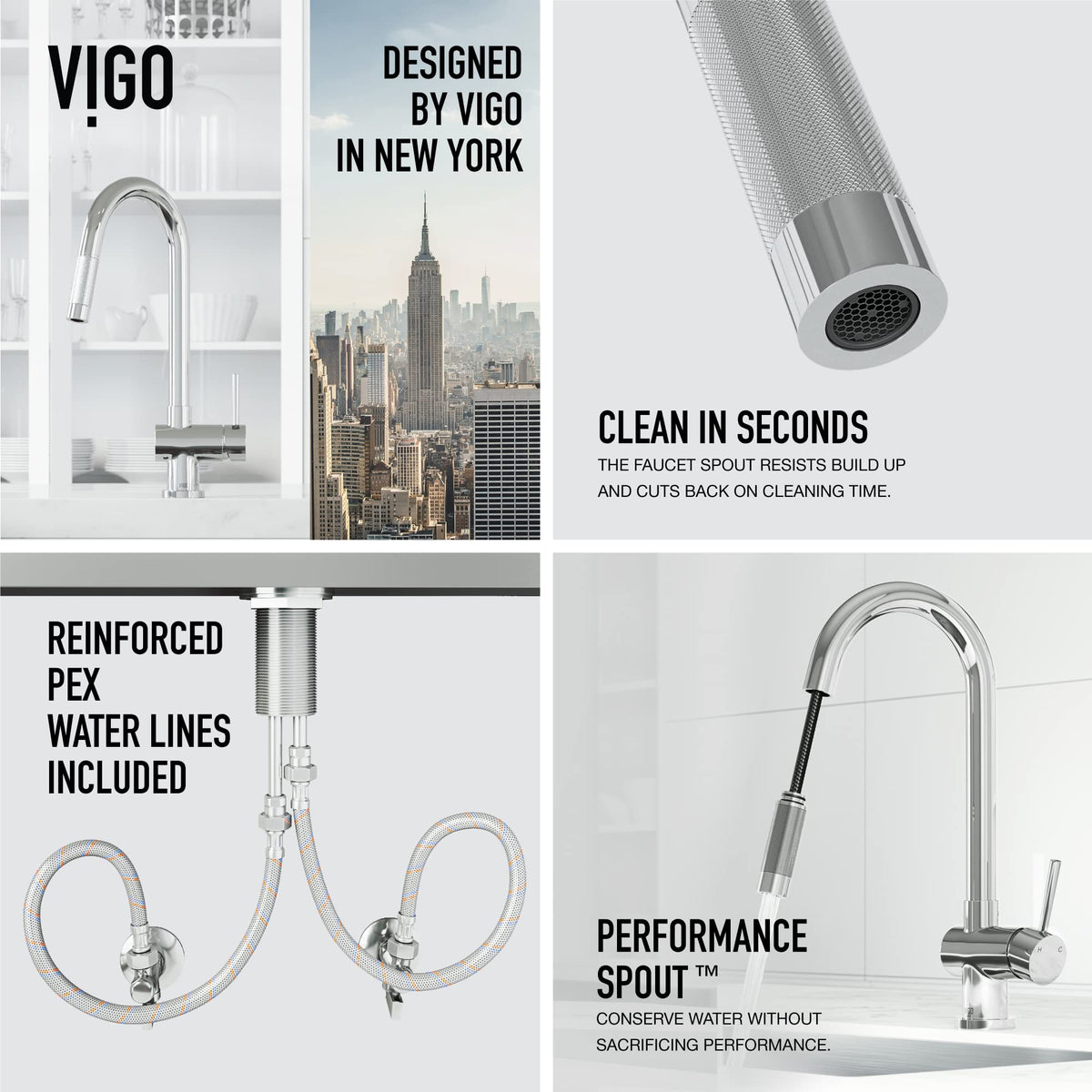 Open Box - Vigo VG02008MBS - Kitchen Faucet