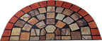 Halfmoon Tile Barrier Doormat - Red Edge