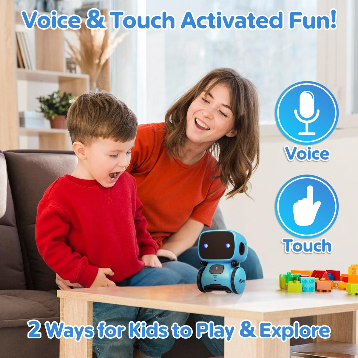 Contixo R1 Blue Robot Toy For Kids Ages 2+