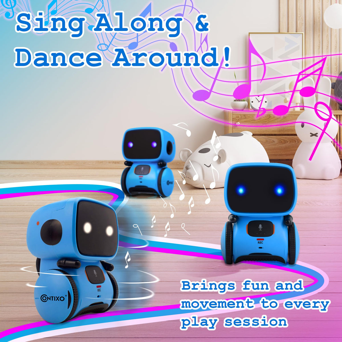 Contixo R1 Blue Robot Toy For Kids Ages 2+