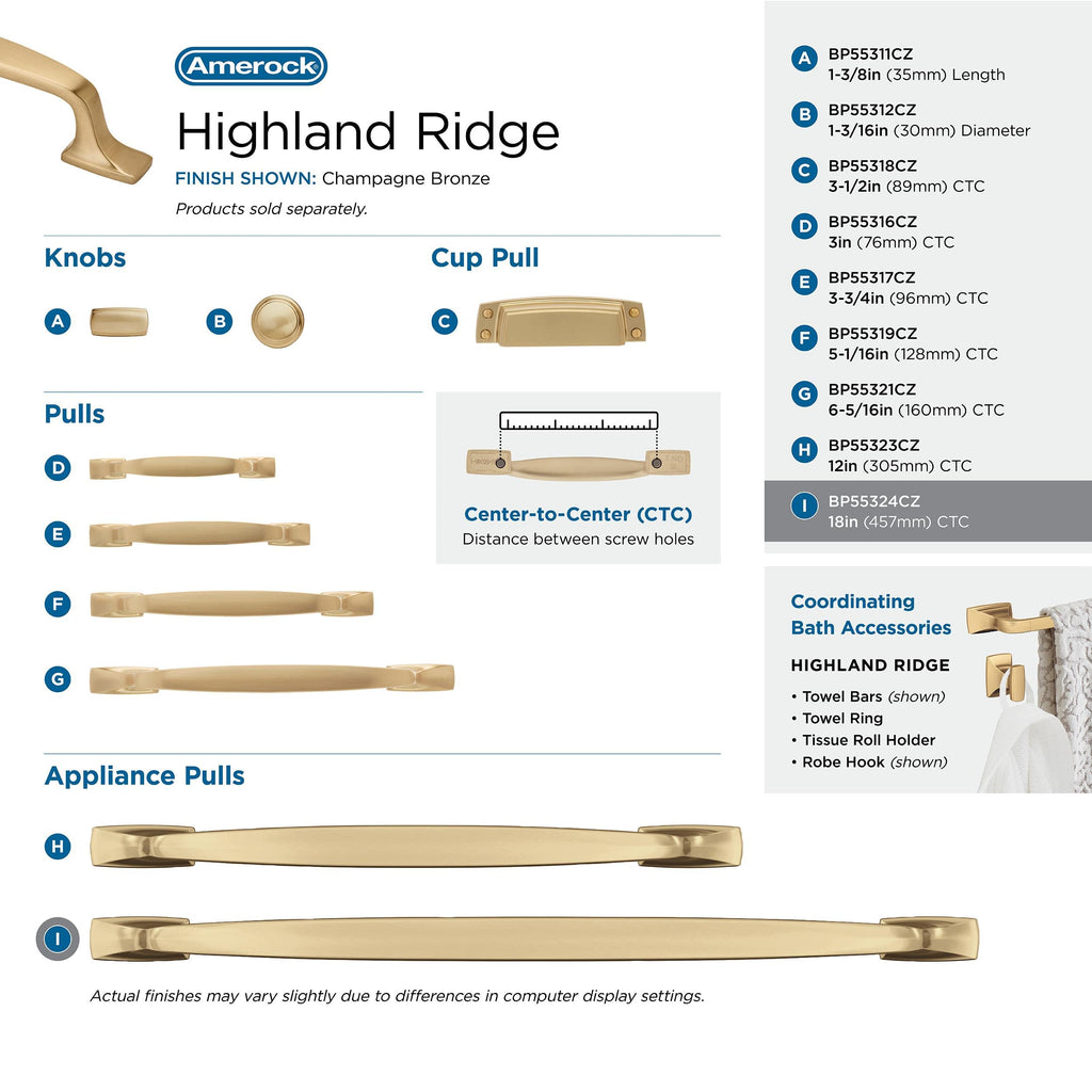 Open Box - Amerock BP55324CZ - Pulls Cabinet Hardware