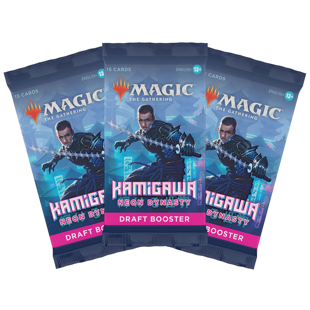 Magic: The Gathering Kamigawa: Neon Dynasty 3-Booster Draft Pack | 45 Magic Cards