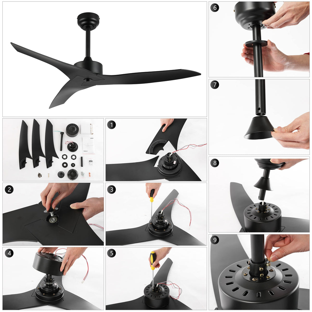 Open Box - JONATHAN Y Lighting JYL9715E - Ceiling Fans Fans