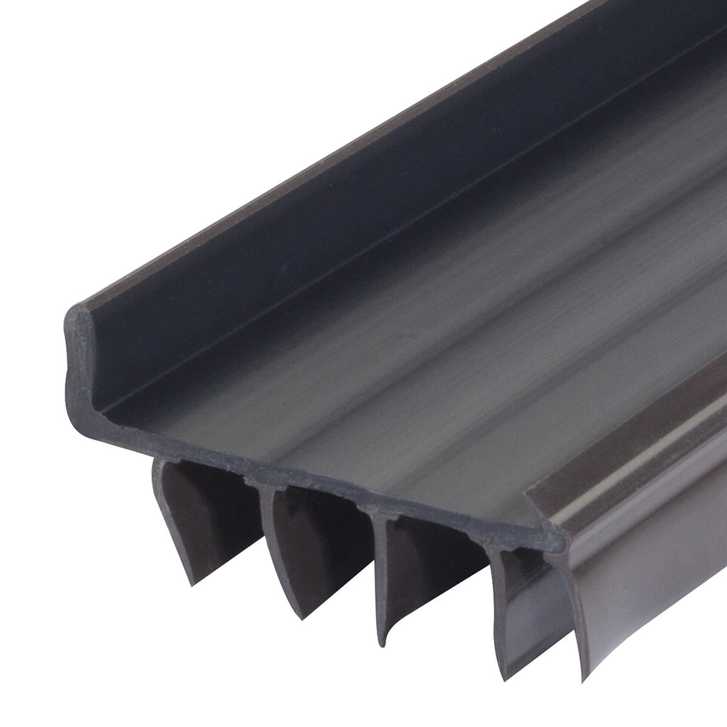 36 in. Brown Vinyl Concealed Screw/Nail-on Under Door Seal