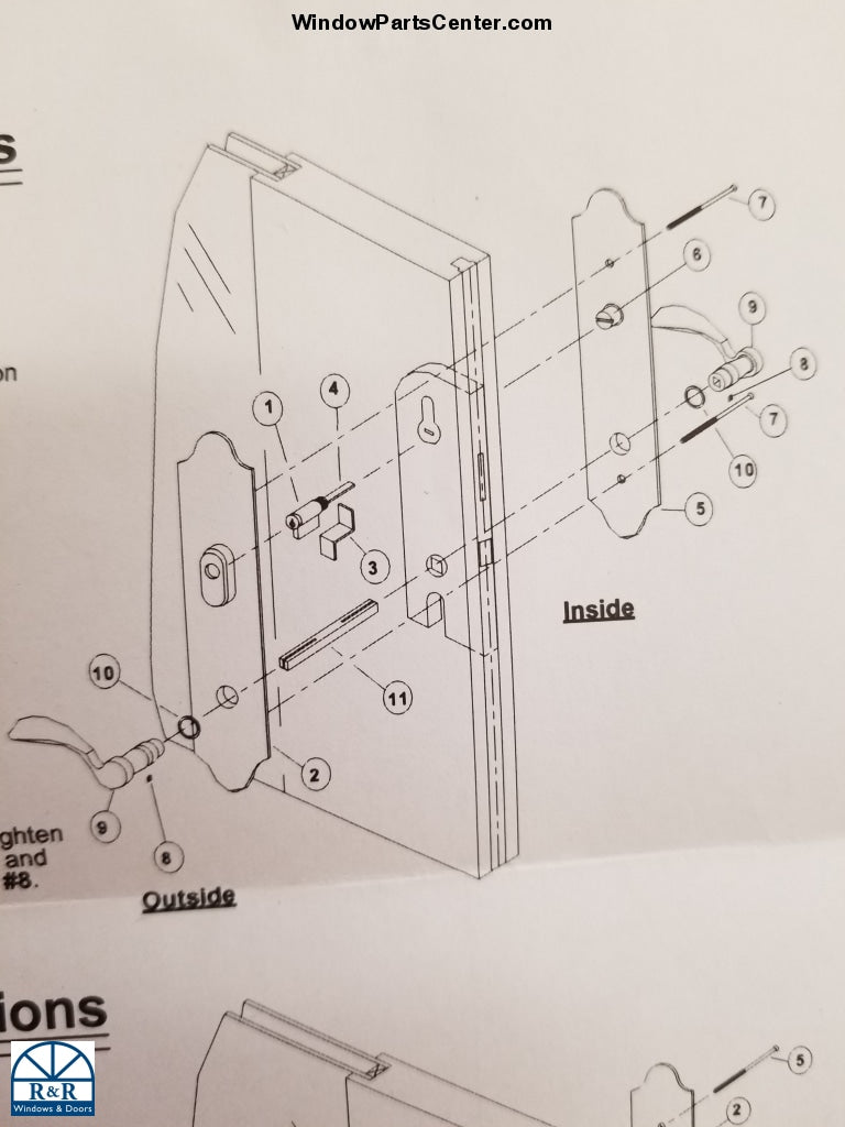 840-017- Amesbury Truth GU Screw 3/16 x  2 inch   - Swinging Patio Door Hurd