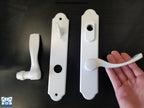 840OST- old short style Amesbury Truth Handle Set for GU Multi Point Hurd Swinging Door