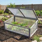 NookGrow Ground Cold Frame Greenhouse, 39" x 26" x 16", Gray