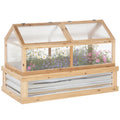 NookGrow Extend Garden Bed with Greenhouse, 48" x 24" x 32", Natural