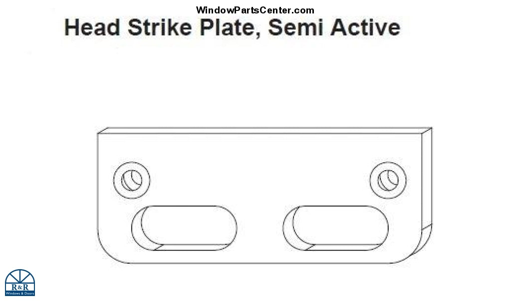 846 - GU Head Strike Plate, Semi Active French Swinging Door