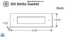 848 - GU Sill Strike Gasket For Swinging Doors