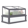NookGrow Elevated Garden Bed with Lean to Roof, 41" x 22.5" x 28.25", Gray
