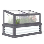 NookGrow Elevated Garden Bed with Lean to Roof, 41" x 22.5" x 28.25", Gray