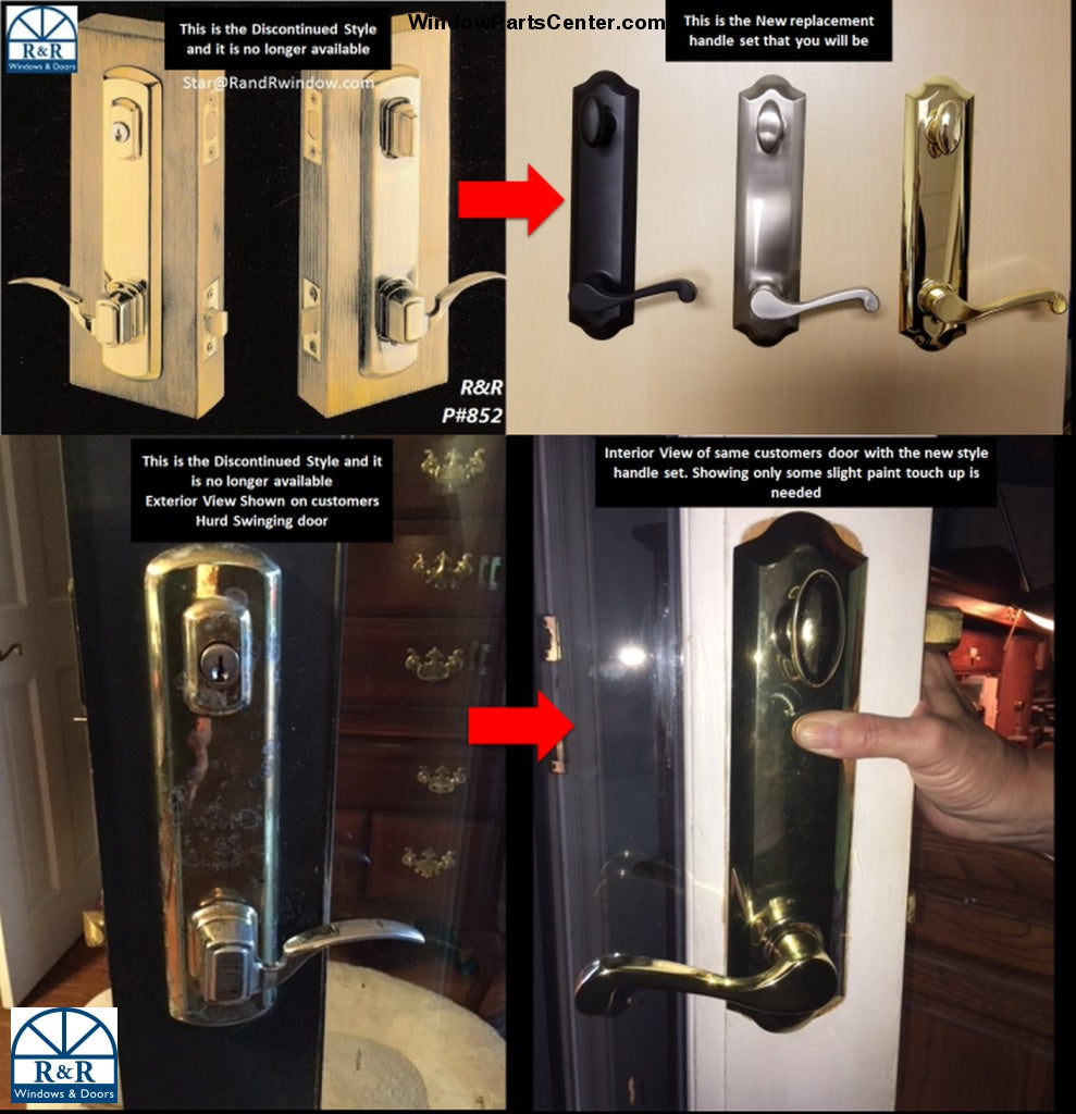 1200 Series Handle Set 6 inch Center to Center Bore (W&F Handle) - Discontinued See Details for replacement option