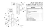 852 - Handle Set 6 inch Center to Center Bore