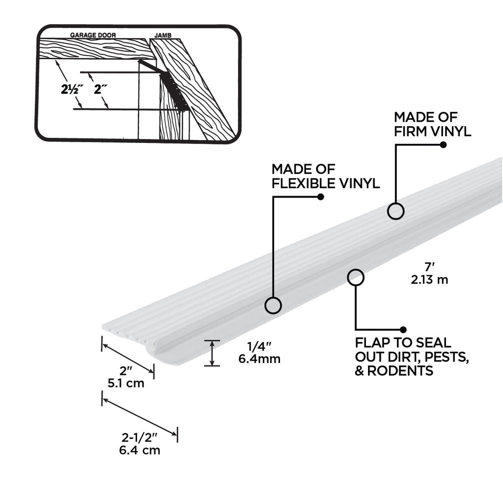 Vinyl Garage Door Top and Sides Seal