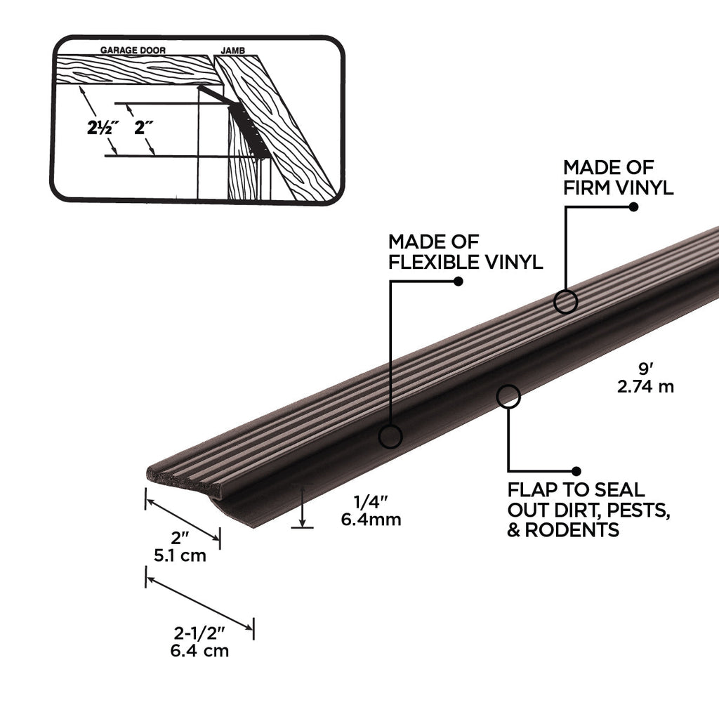 Vinyl Garage Door Top and Sides Seal
