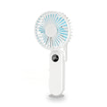 Portable Hand-Held Fan USB Rechargeable Folding Fans Desktop Cooler Digital Display