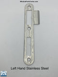 880 - Gu Latch And Dead Bolt Strike Plate Left Hand / Stainless Steel