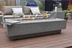 Hampton 56 x 32-Inch Concrete Outdoor Fire Pit Table