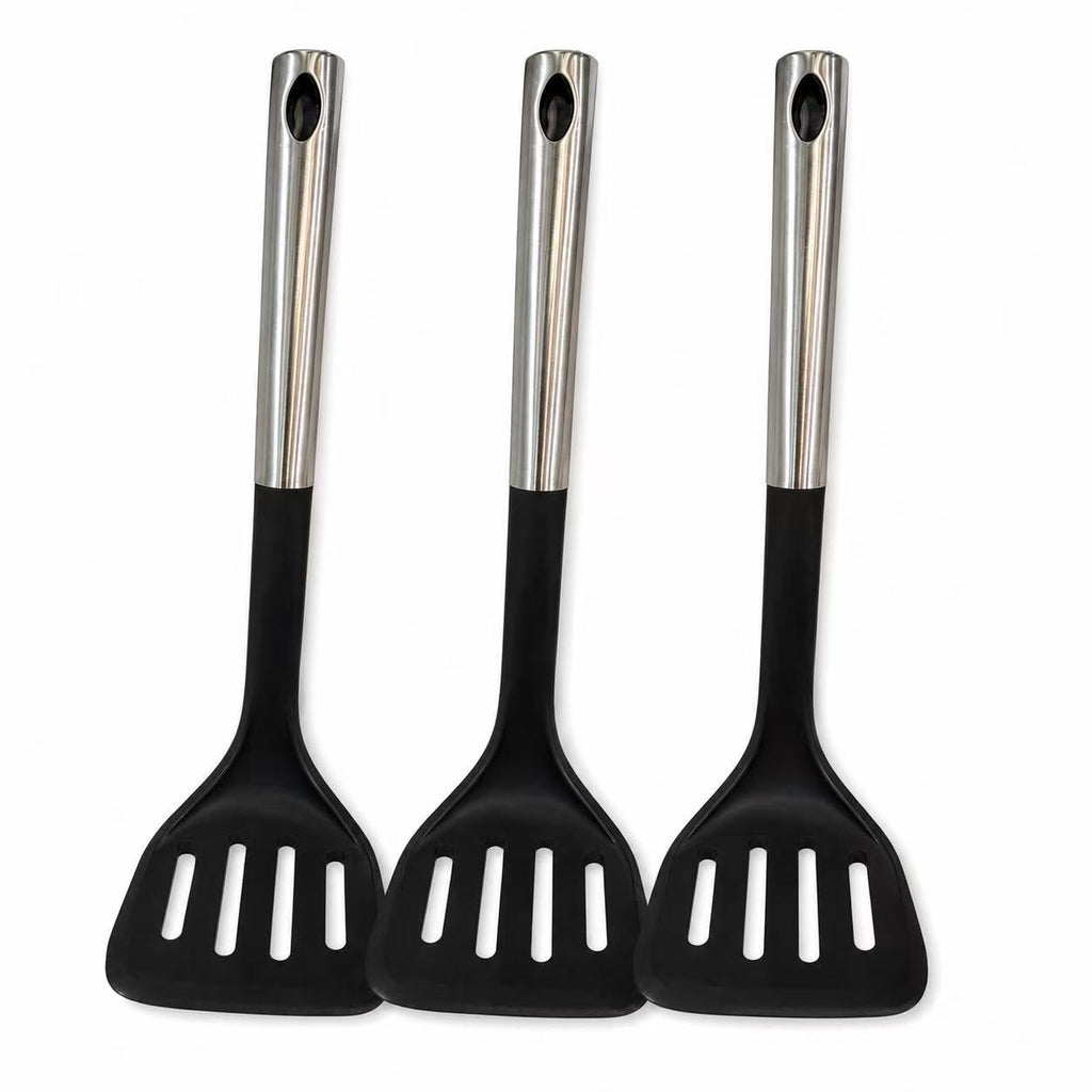 6PK Non Stick Slotted Spatula Masher 90 Degree Nylon Turner Kitchen Utensil
