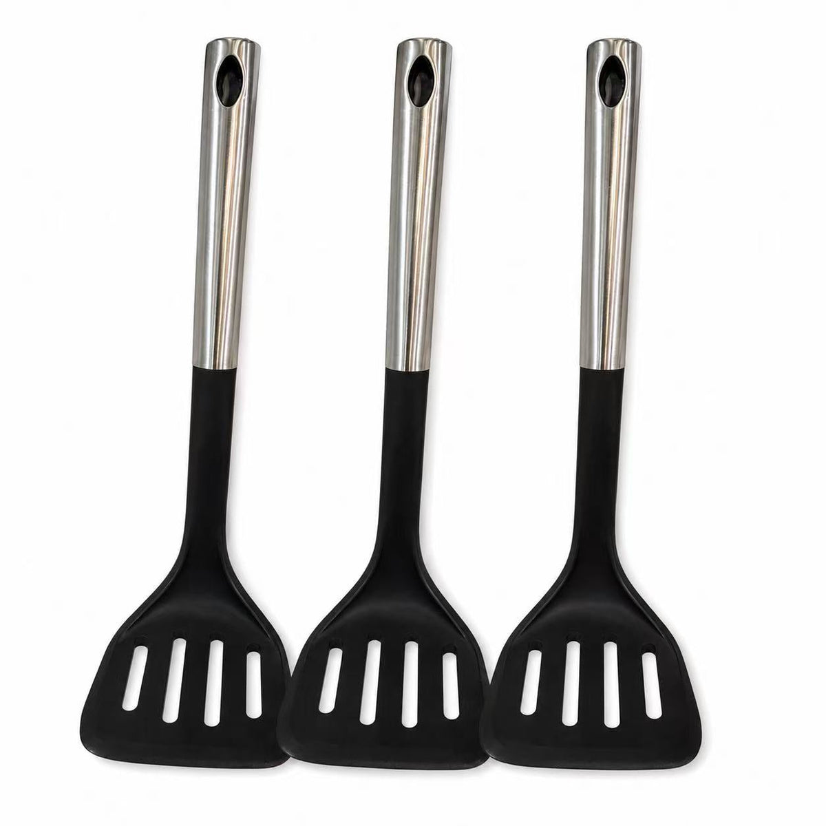 6PK Non Stick Slotted Spatula Masher 90 Degree Nylon Turner Kitchen Utensil
