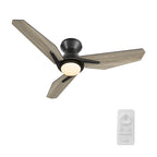ERYX 44 inch 3-Blade Ceiling Fan with LED Light Kit & Remote Control - Black/Barnwood