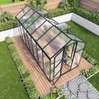 6x14FT Outdoor Greenhouse - Polycarbonate with Aluminum Frame