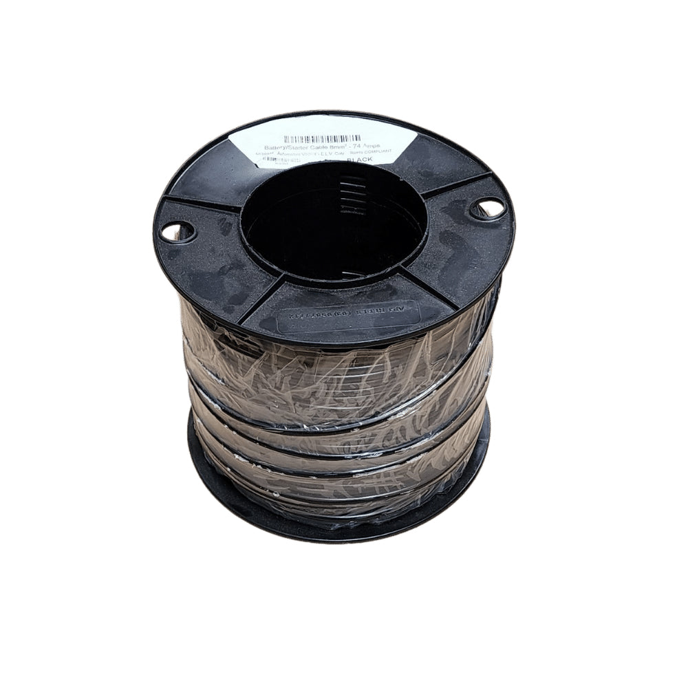 100m Roll of 8B&S (8mm²) Black Single Core Automotive Cable