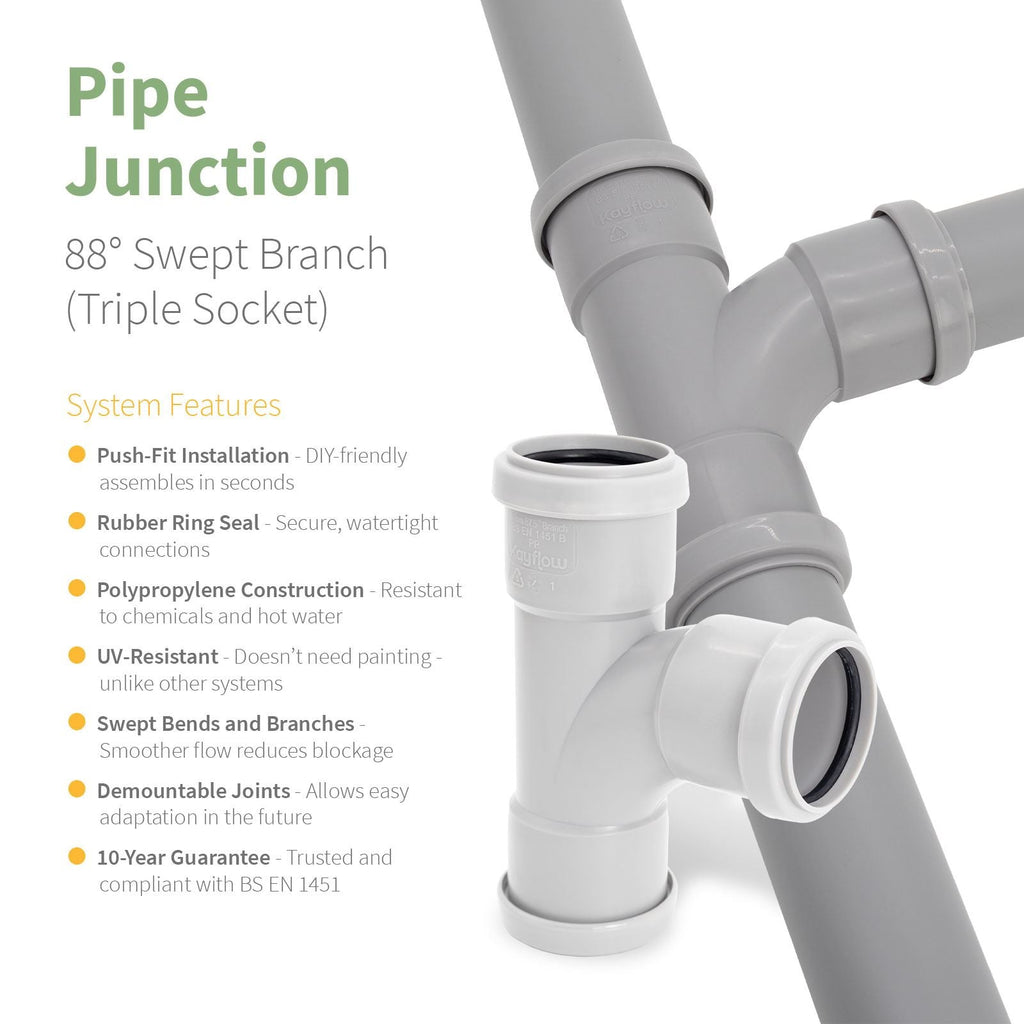 Kayflow 40mm Push-Fit Waste Water Parts