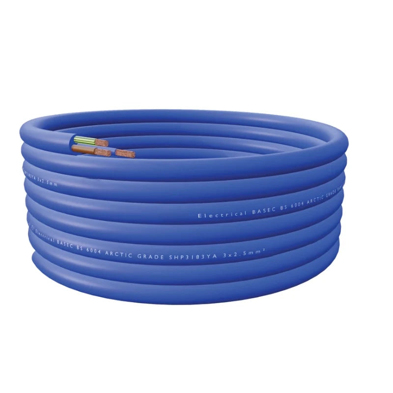 Cable Arctic Blue 2.5mm Flex per Metre.