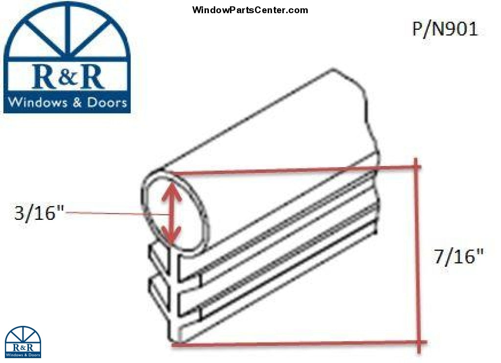 901  Gray Bulb Weather-Strip