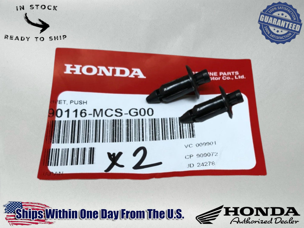 Honda OEM  2 Pack RIVET PUSH 90116-MCS-G00