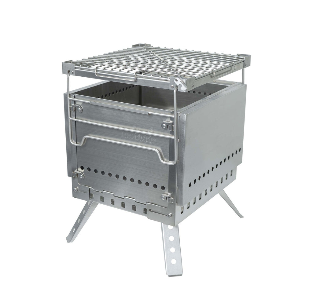 Secondary Combustion Portable Grill Firepit - With Grill & Bag