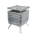 Secondary Combustion Portable Grill Firepit - With Grill & Bag
