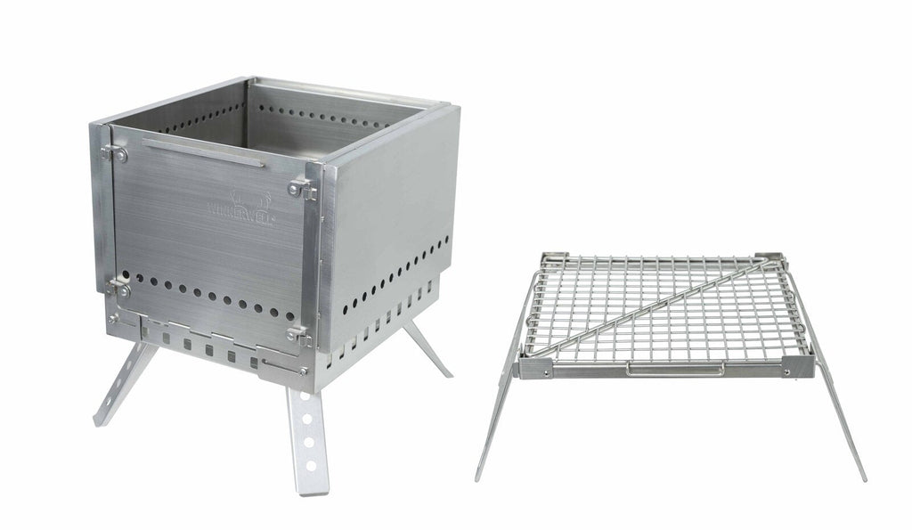 Secondary Combustion Portable Grill Firepit - With Grill & Bag