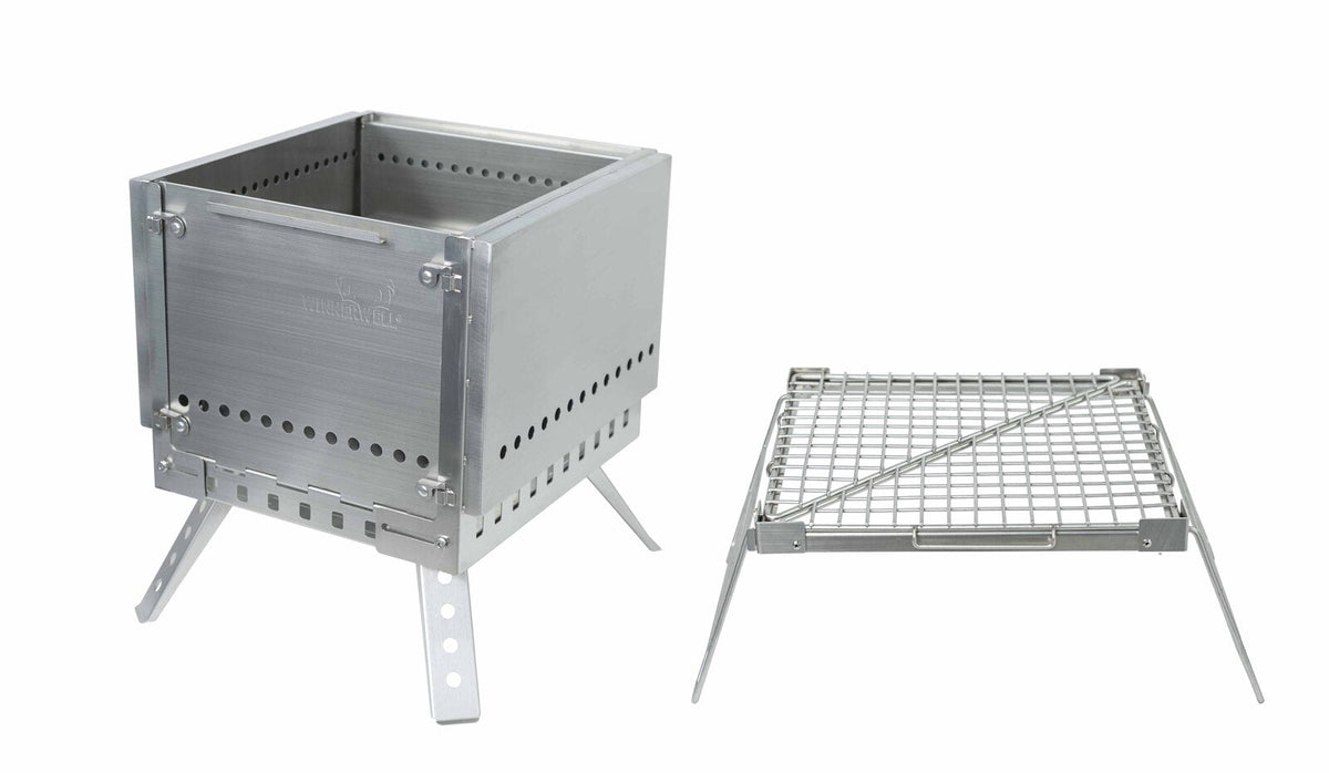 Secondary Combustion Portable Grill Firepit - With Grill & Bag