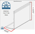 914 1" Snap-In-Vinyl  Glazing Bead